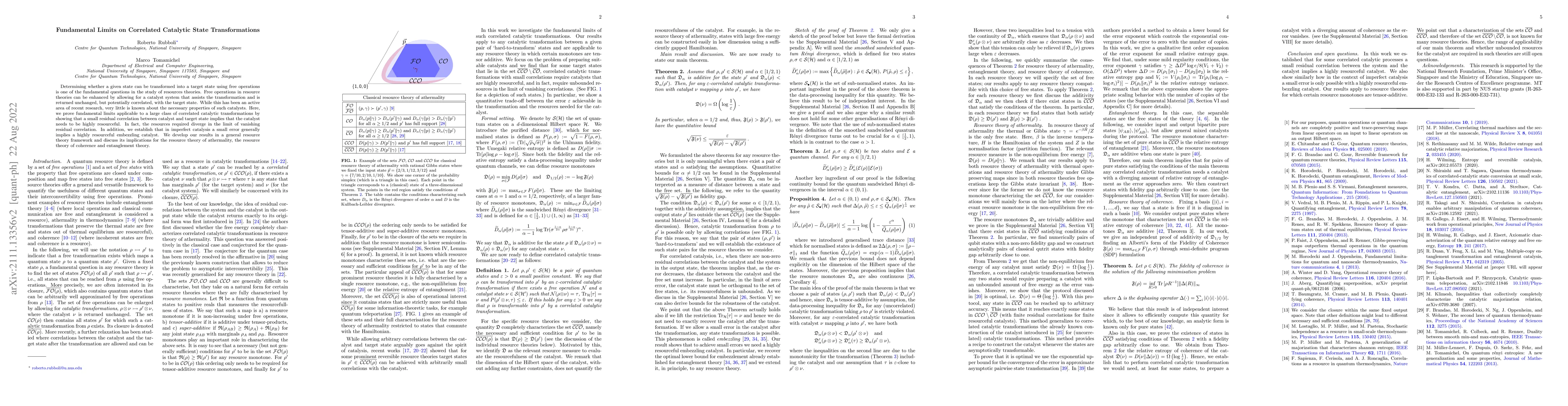 Thumbnail for Fundamental Limits on Correlated Catalytic State Transformations