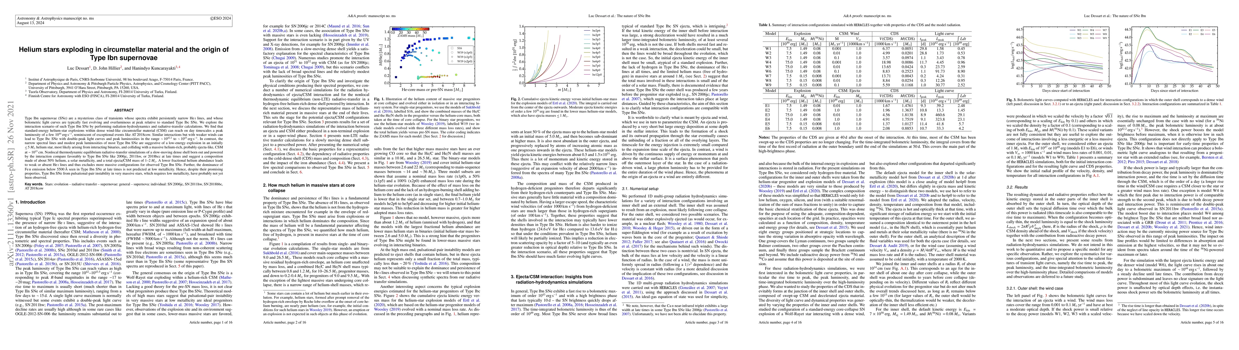Thumbnail for Helium stars exploding in circumstellar material and the origin of Type
  Ibn supernovae