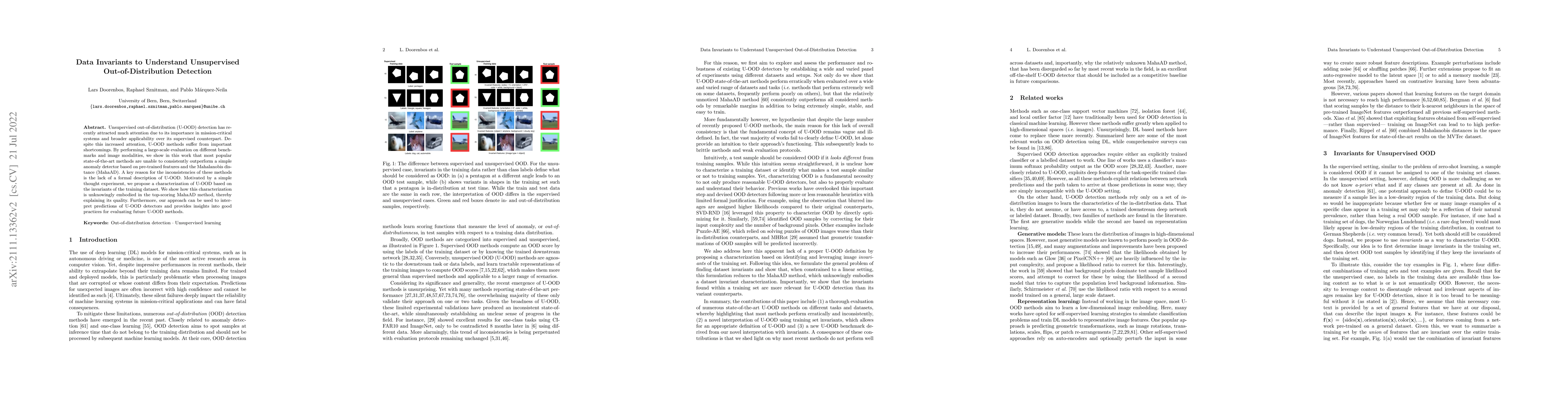 Thumbnail for Data Invariants to Understand Unsupervised Out-of-Distribution Detection