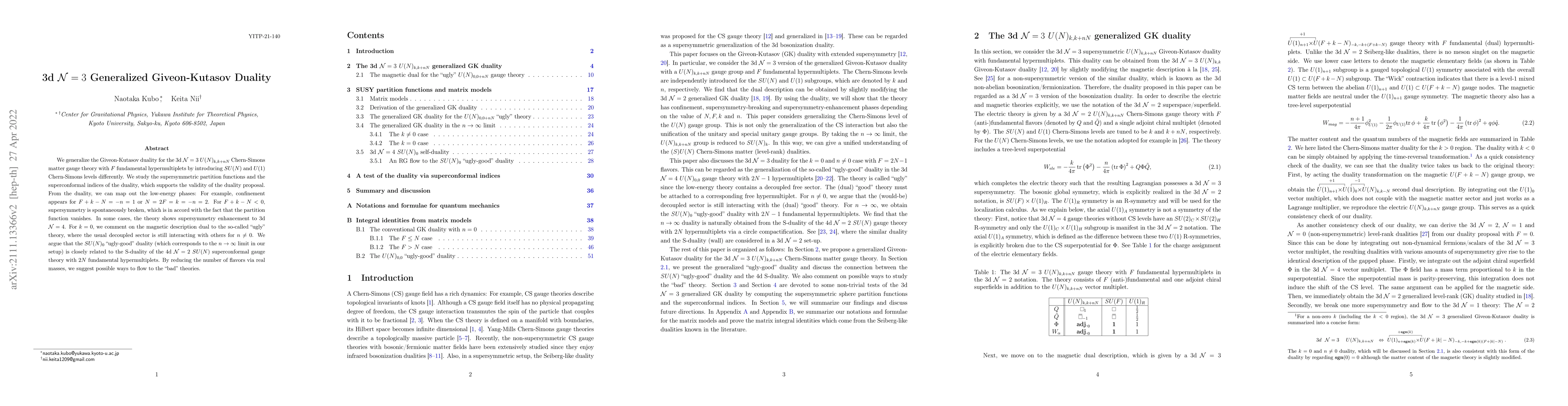 Thumbnail for 3d $\mathcal{N}=3$ Generalized Giveon-Kutasov Duality