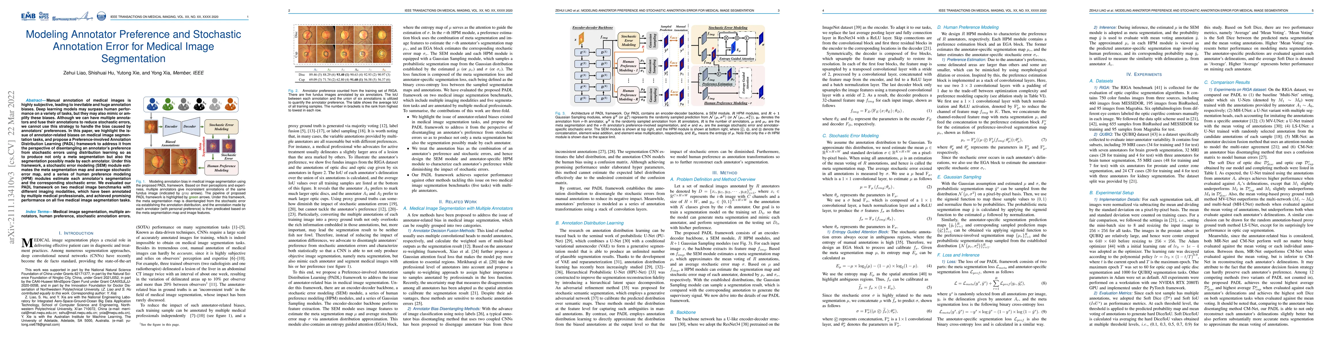 Thumbnail for Modeling Annotator Preference and Stochastic Annotation Error for
  Medical Image Segmentation
