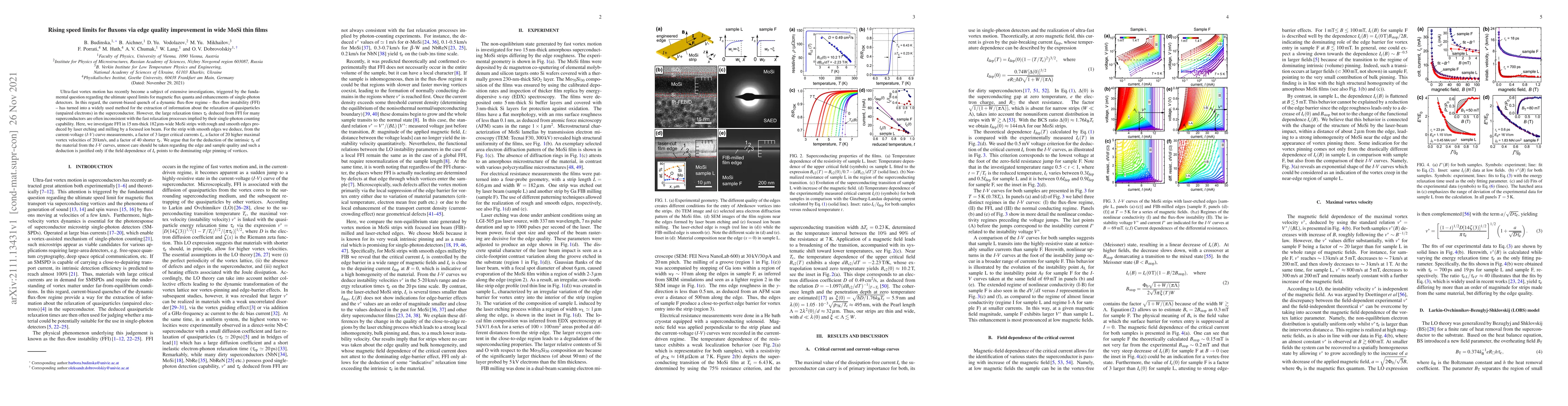 Thumbnail for Rising speed limits for fluxons via edge quality improvement in wide
  MoSi thin films
