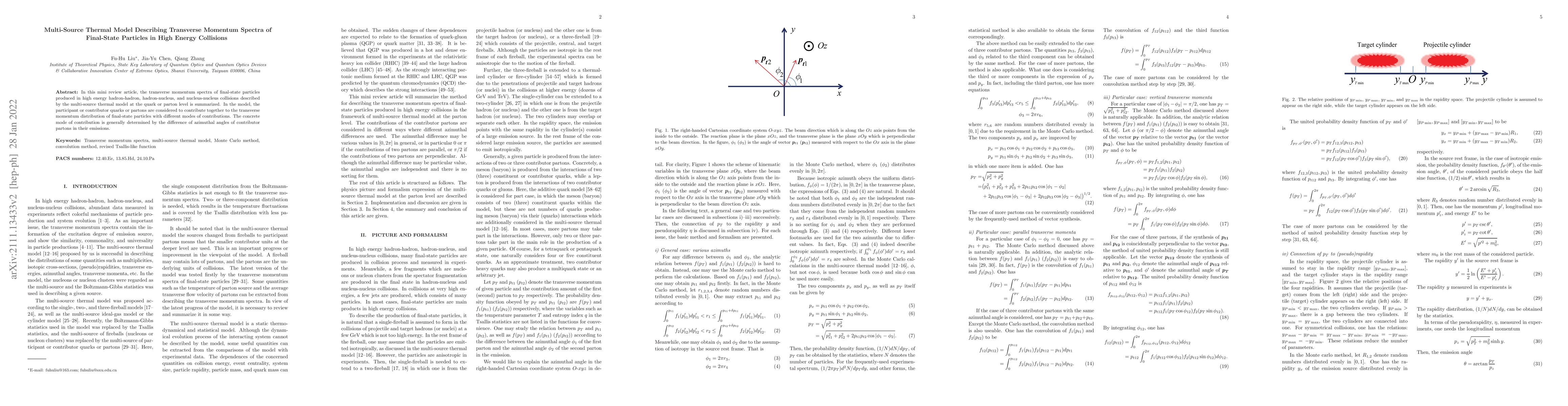 Thumbnail for Multi-Source Thermal Model Describing Transverse Momentum Spectra of
  Final-State Particles in High Energy Collisions