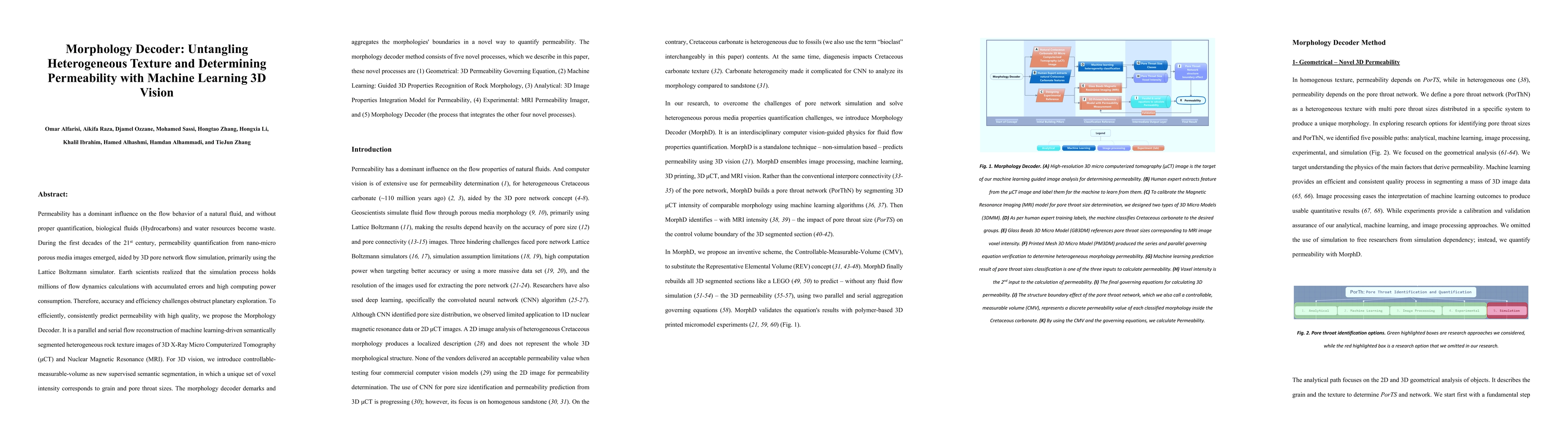 Thumbnail for Morphology Decoder: A Machine Learning Guided 3D Vision Quantifying
  Heterogenous Rock Permeability for Planetary Surveillance and Robotic
  Functions