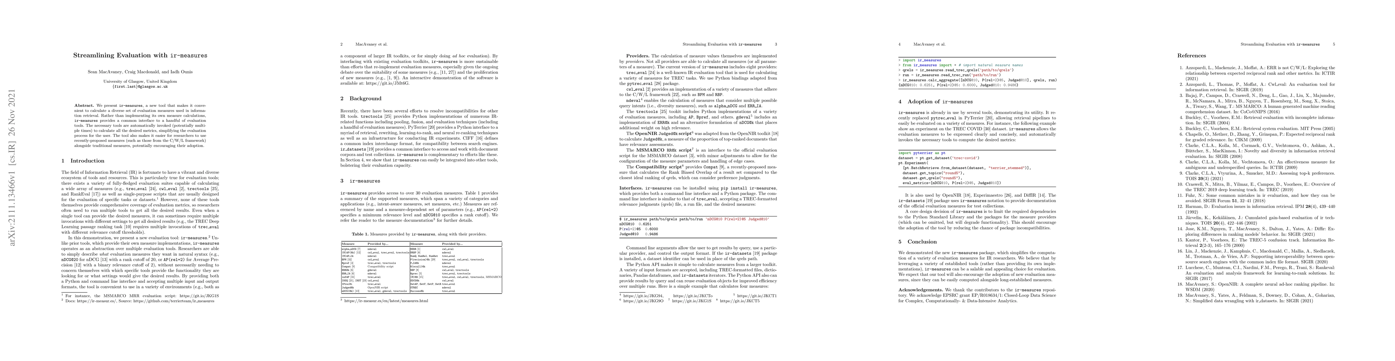 Thumbnail for Streamlining Evaluation with ir-measures