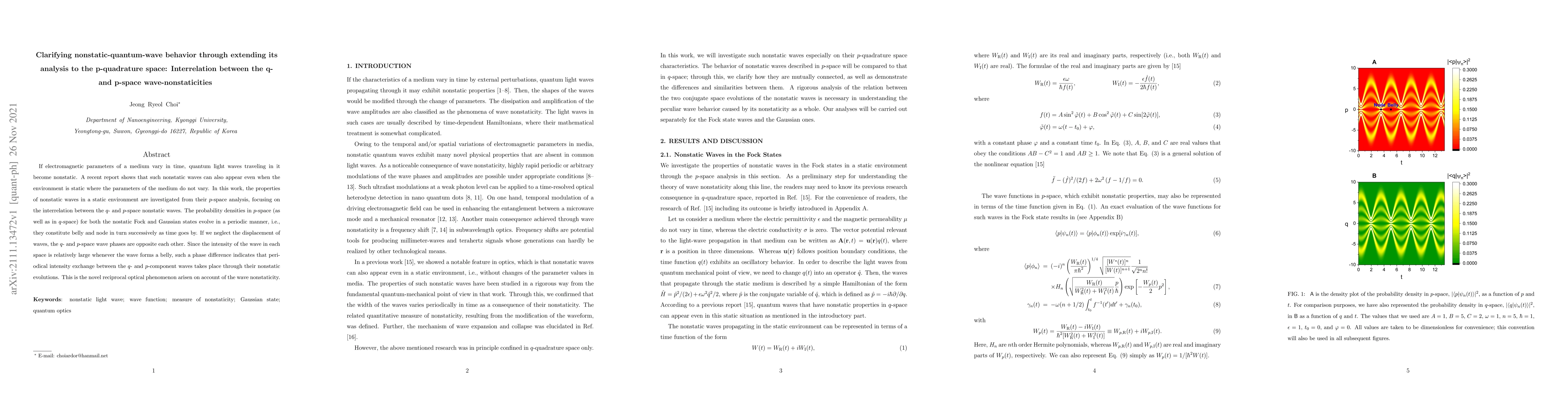 Thumbnail for Clarifying nonstatic-quantum-wave behavior through extending its
  analysis to the p-quadrature space: Interrelation between the q- and p-space
  wave-nonstaticities