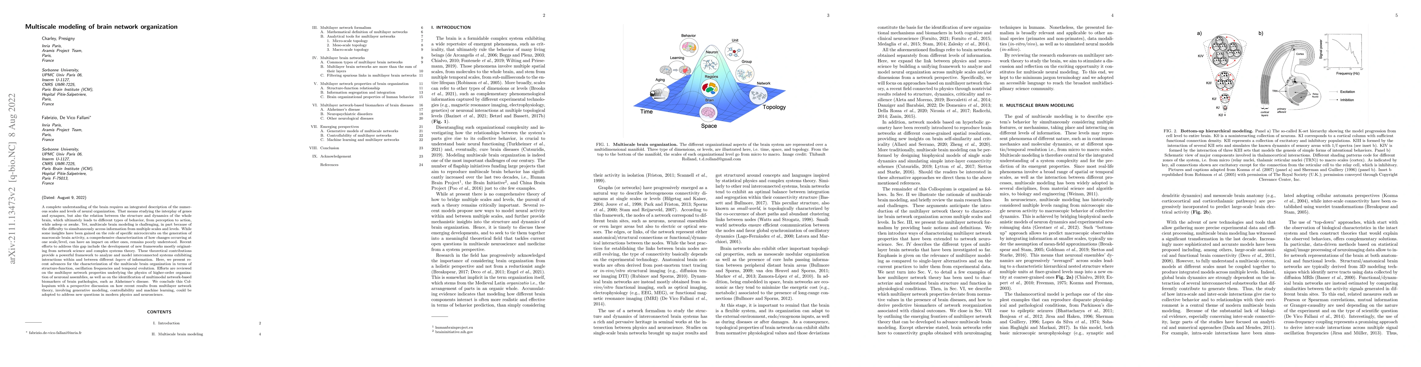 Thumbnail for Multiscale modeling of brain network organization