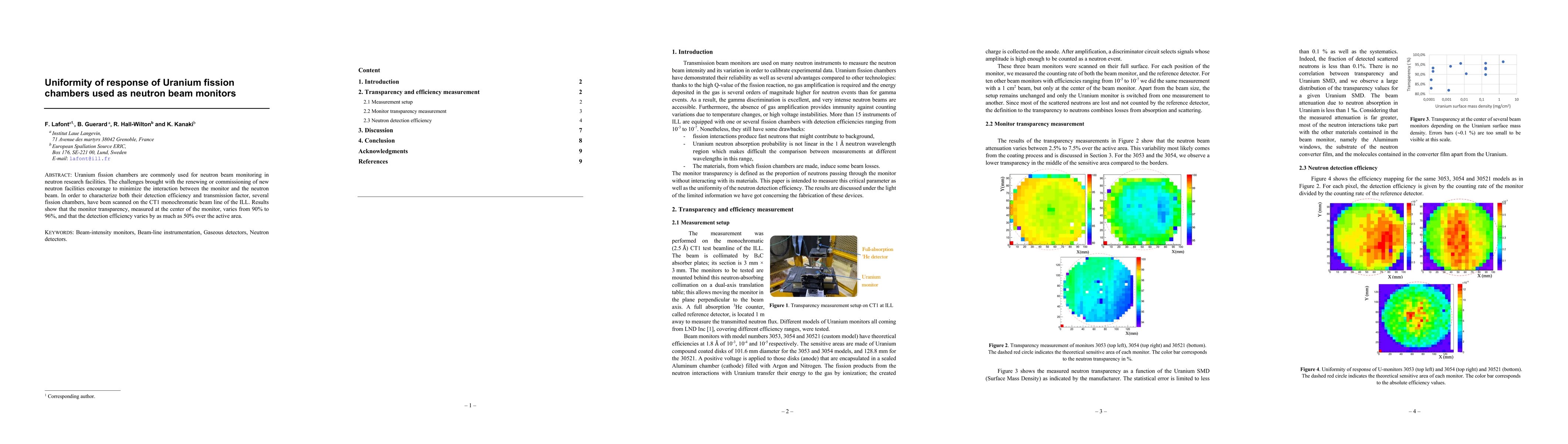 Thumbnail for Uniformity of response of Uranium fission chambers used as neutron beam
  monitors