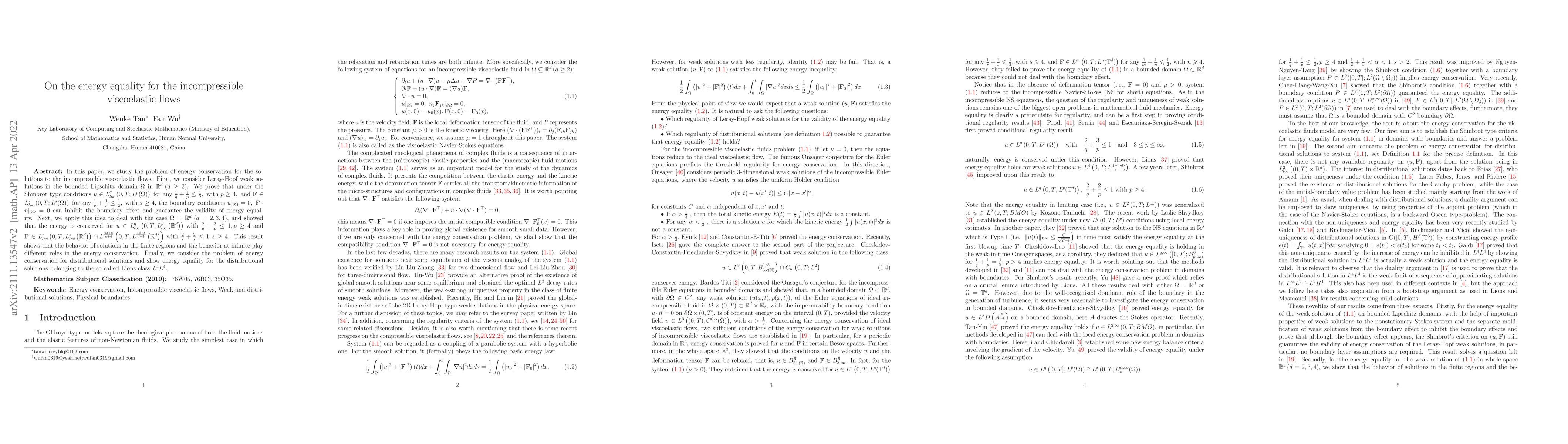 Thumbnail for On the energy equality for the 3D incompressible viscoelastic flows