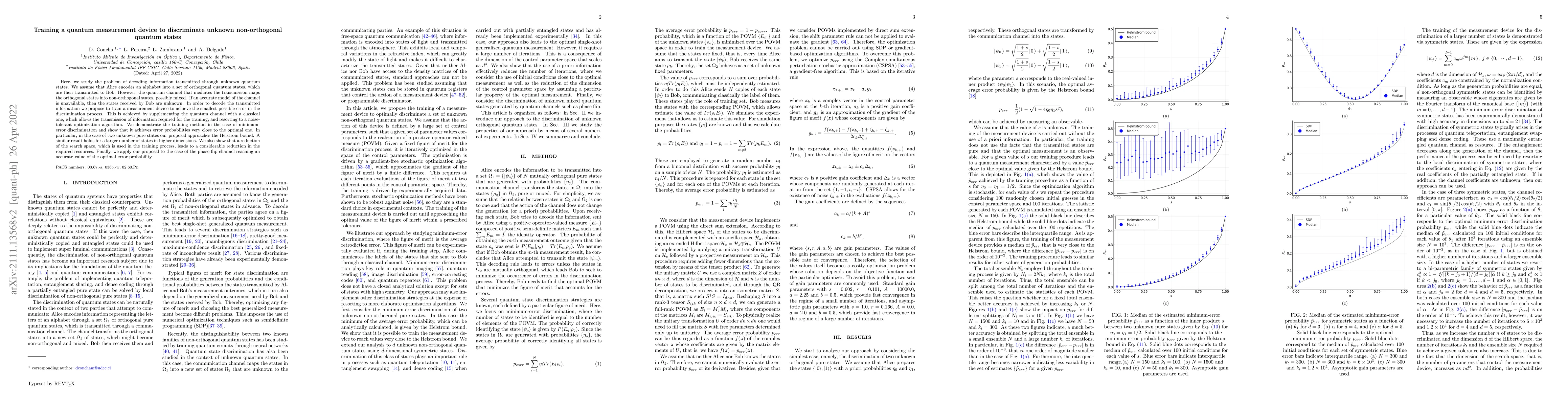 Thumbnail for Training quantum measurement devices to discriminate unknown
  non-orthogonal quantum states