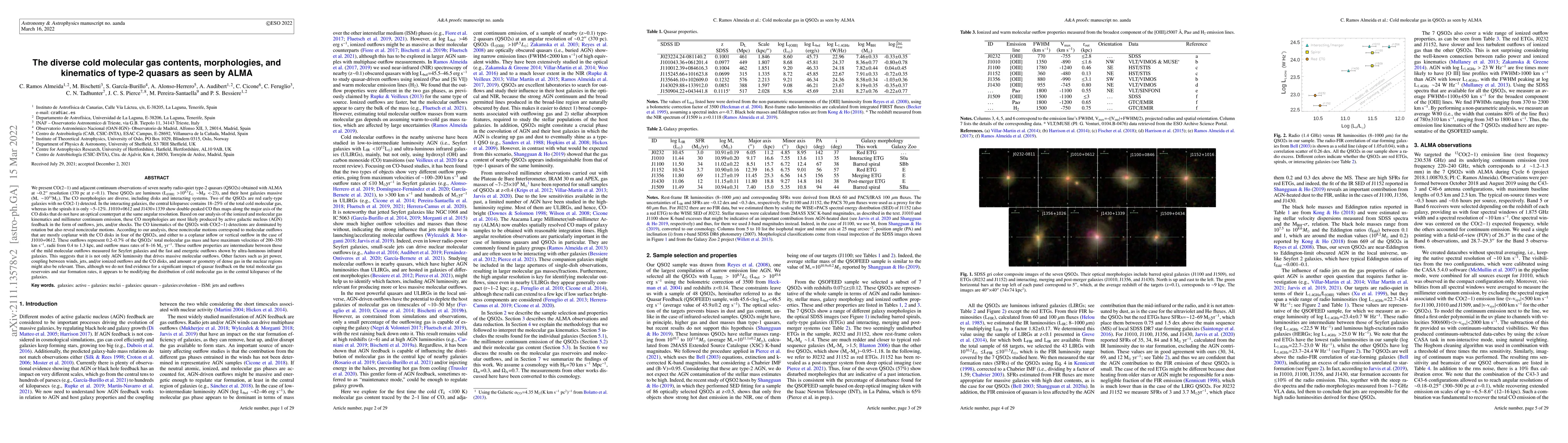 Thumbnail for The diverse cold molecular gas contents, morphologies, and kinematics of
  type-2 quasars as seen by ALMA