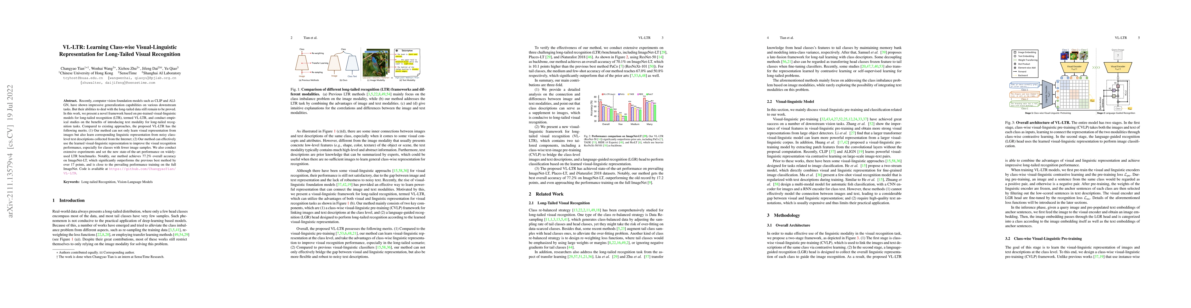 Thumbnail for VL-LTR: Learning Class-wise Visual-Linguistic Representation for
  Long-Tailed Visual Recognition