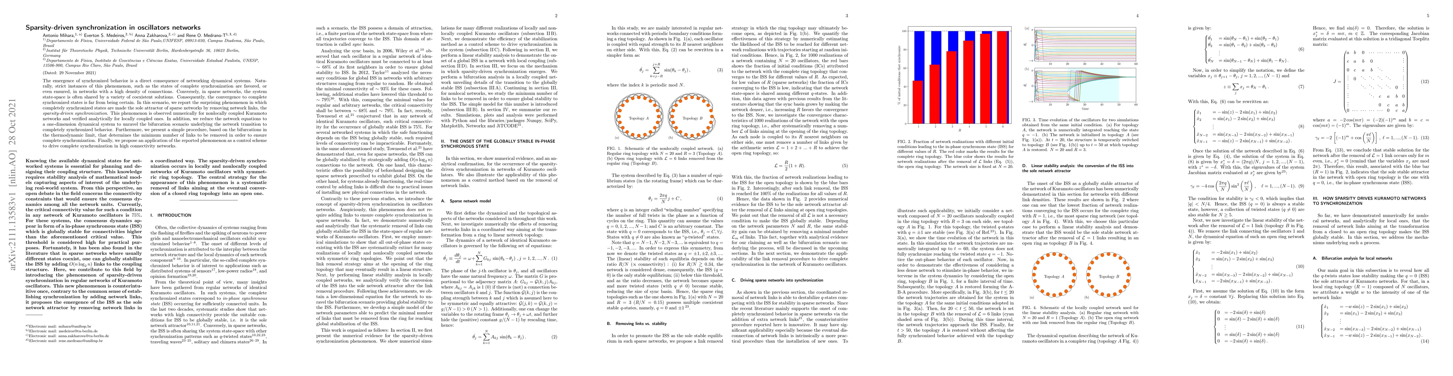 Thumbnail for Sparsity-driven synchronization in oscillators networks