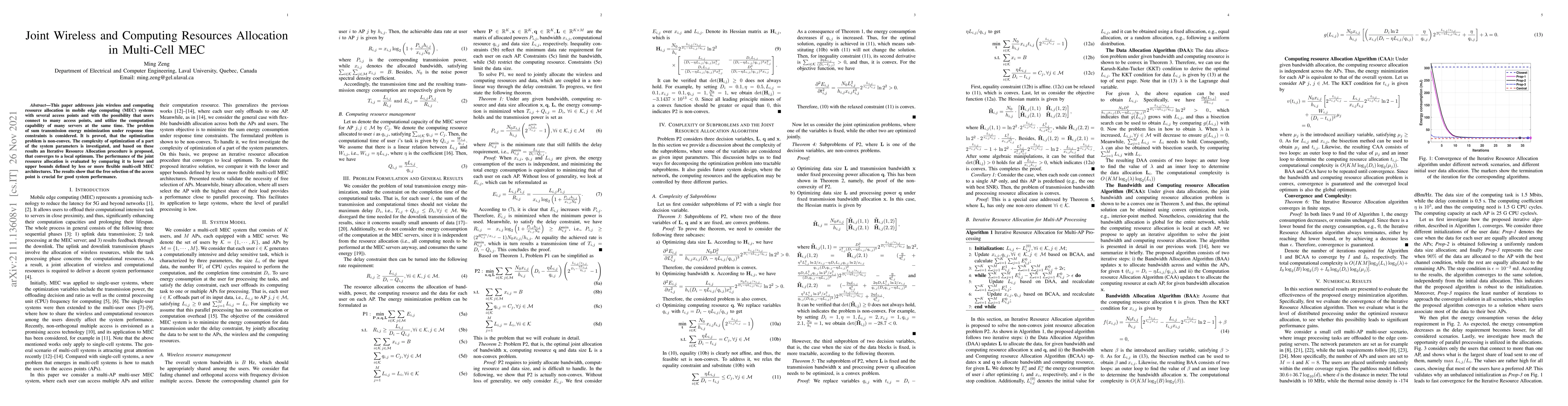 Thumbnail for Joint Wireless and Computing Resources Allocation in Multi-Cell MEC