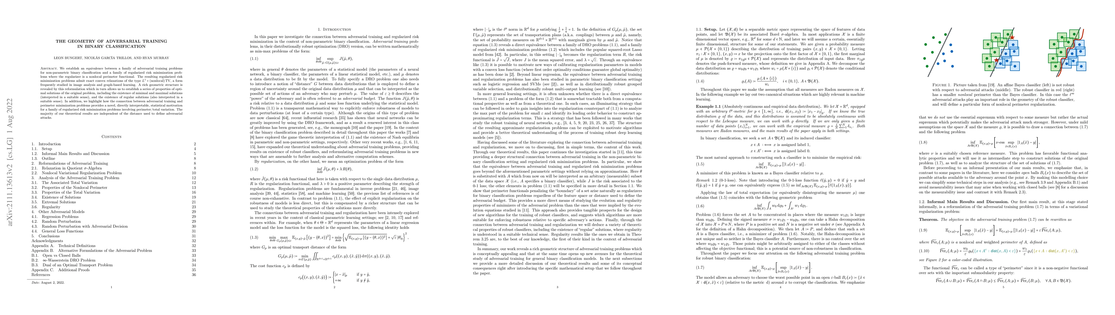 Thumbnail for The Geometry of Adversarial Training in Binary Classification