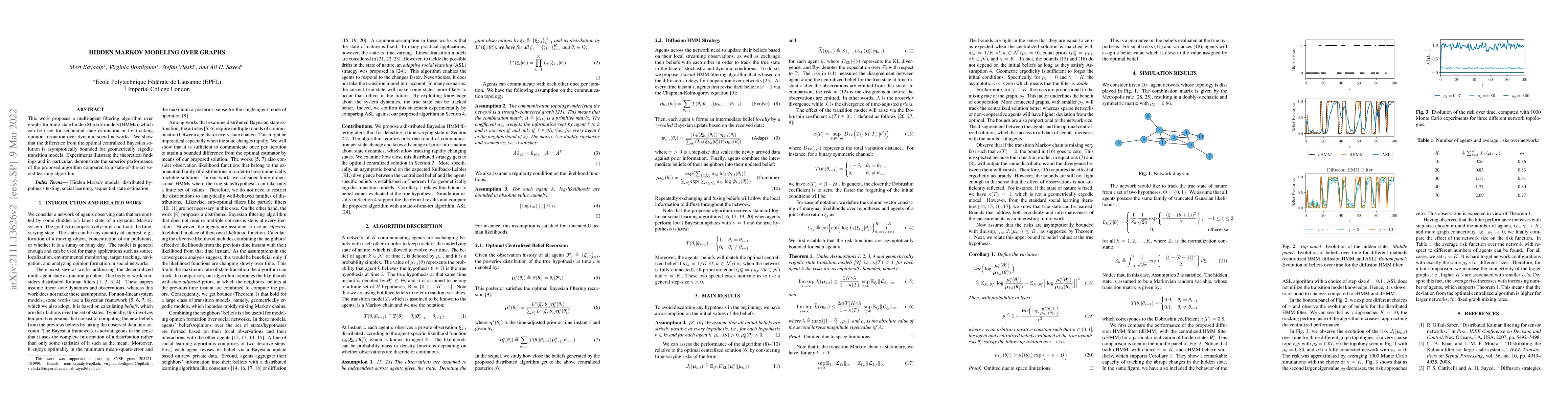 Thumbnail for Hidden Markov Modeling over Graphs