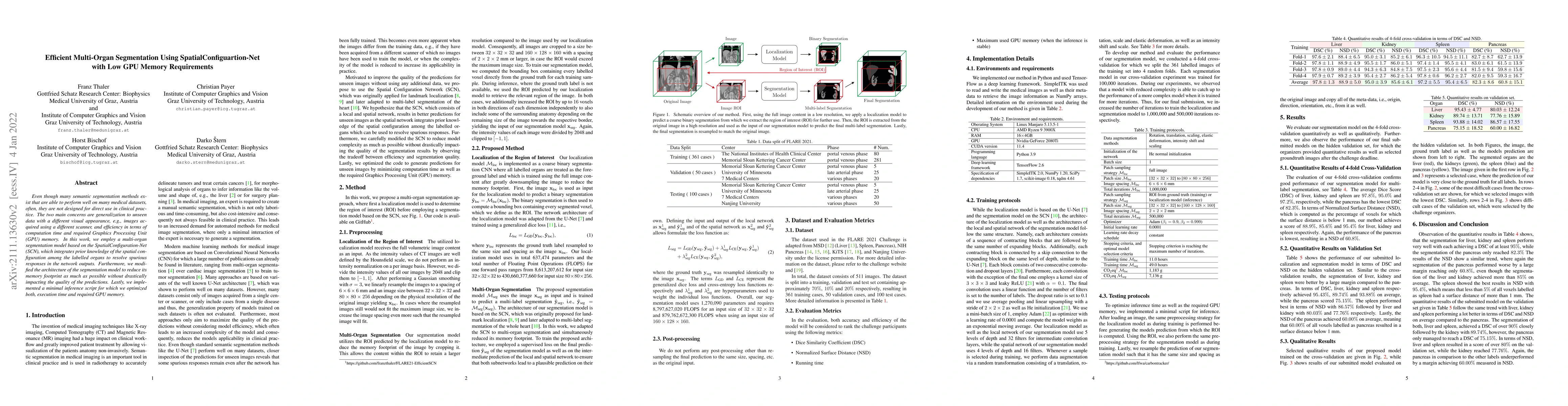 Thumbnail for Efficient Multi-Organ Segmentation Using SpatialConfiguration-Net with
  Low GPU Memory Requirements