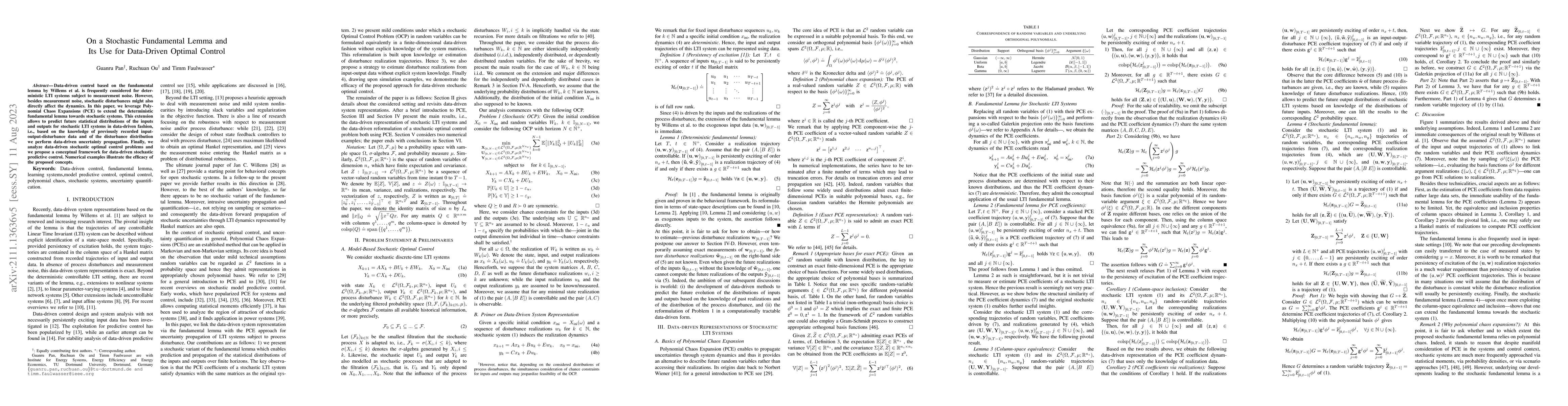 Thumbnail for On a Stochastic Fundamental Lemma and Its Use for Data-Driven Optimal
  Control