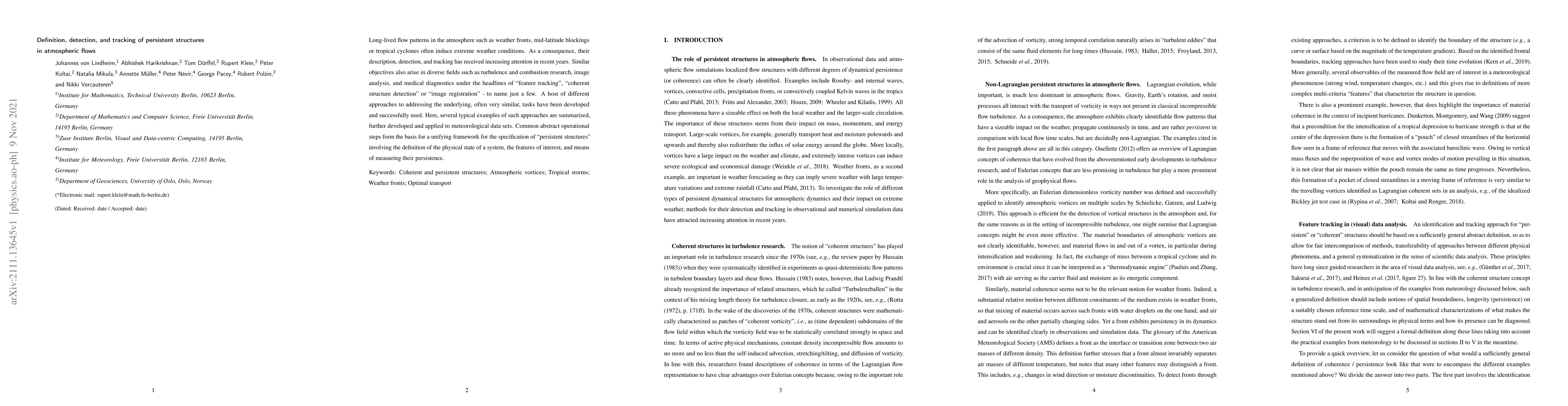 Thumbnail for Definition, detection, and tracking of persistent structures in
  atmospheric flows