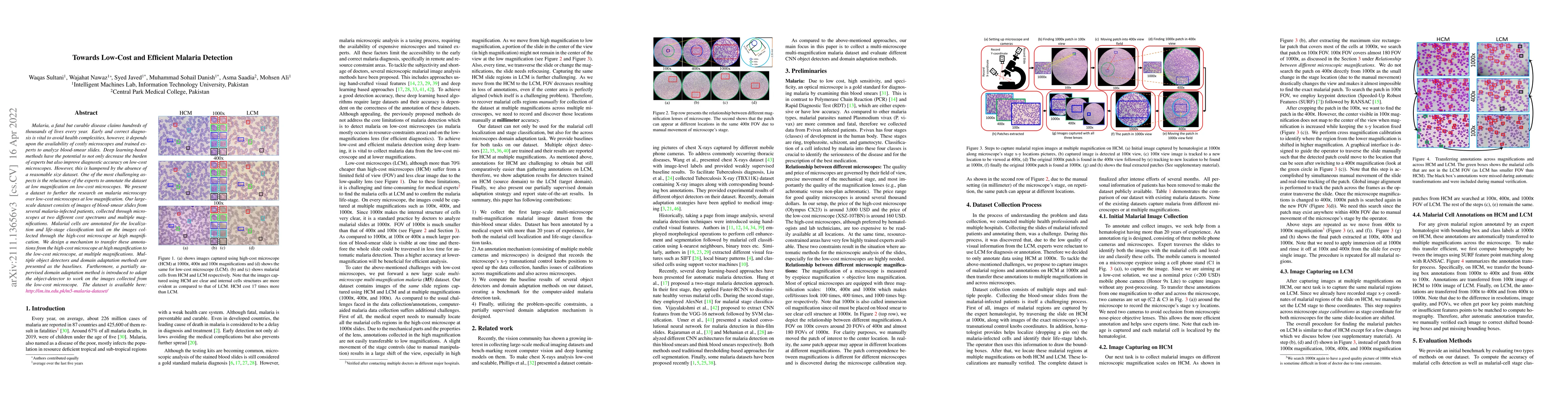 Thumbnail for Towards Low-Cost and Efficient Malaria Detection