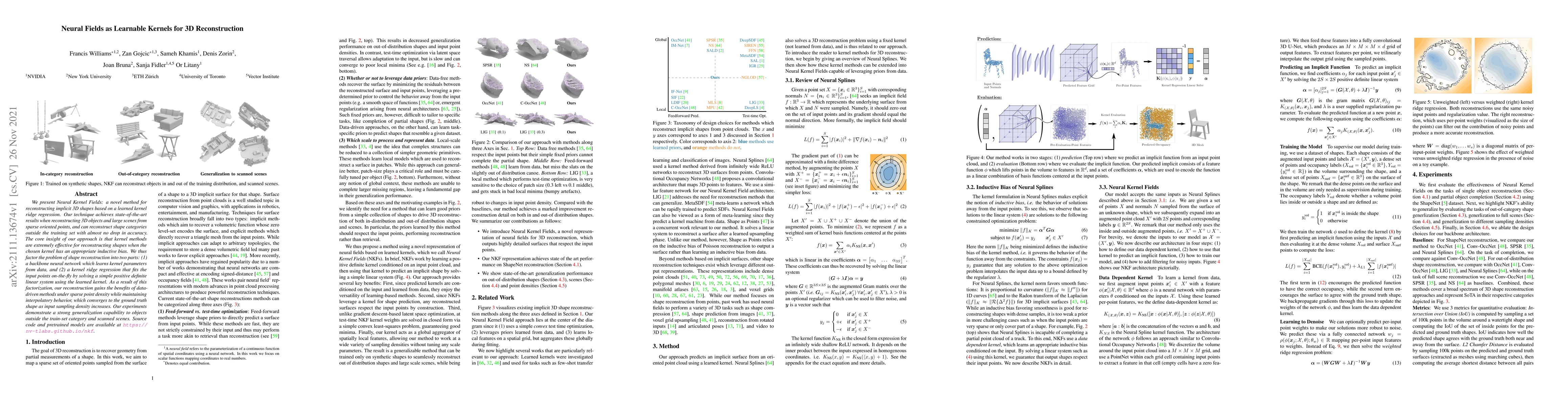 Thumbnail for Neural Fields as Learnable Kernels for 3D Reconstruction