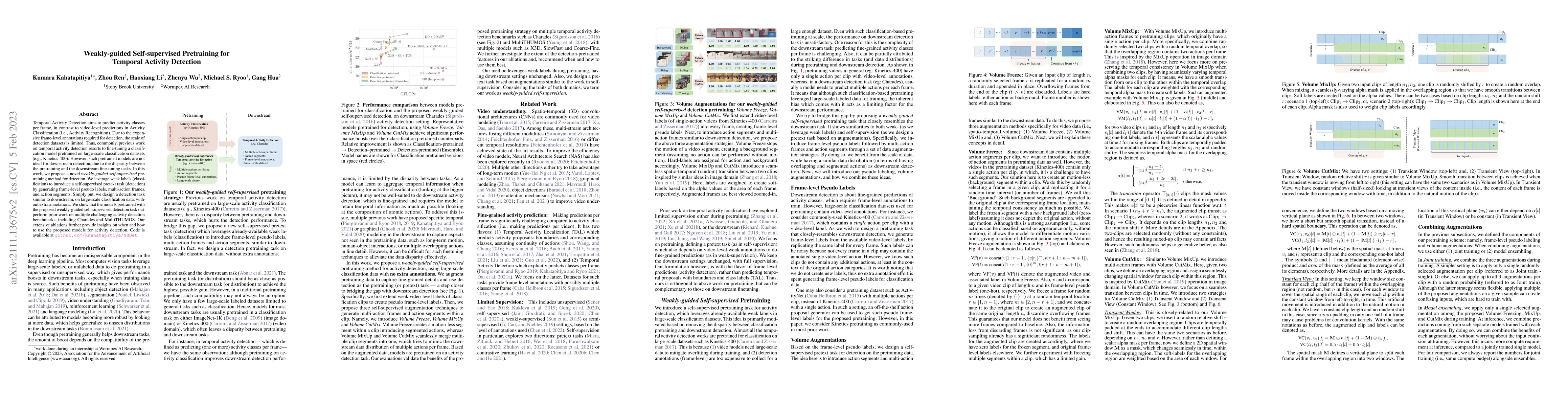 Thumbnail for Weakly-guided Self-supervised Pretraining for Temporal Activity
  Detection
