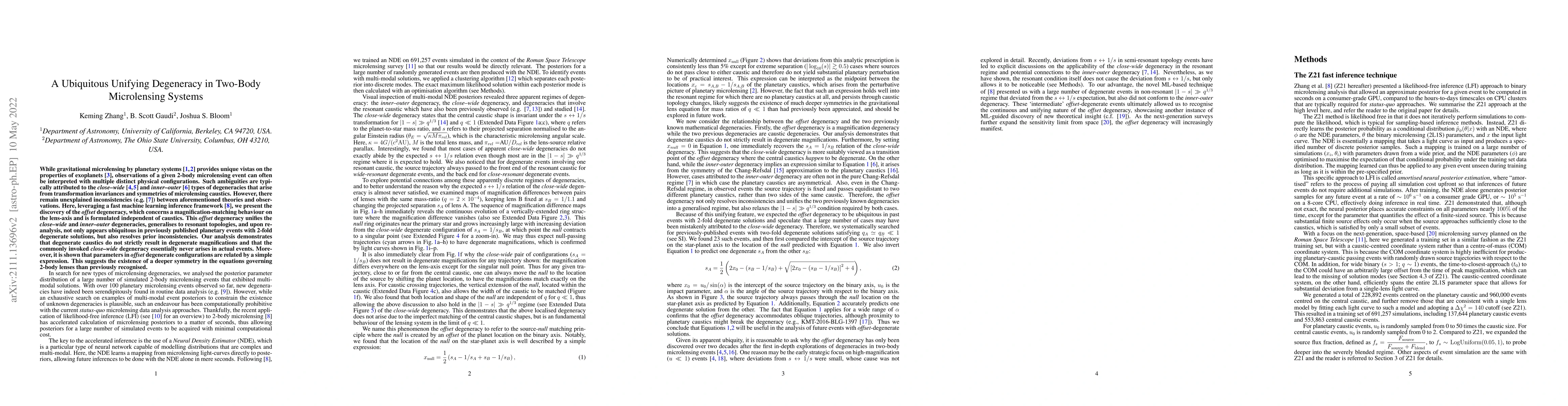 Thumbnail for A Ubiquitous Unifying Degeneracy in Two-Body Microlensing Systems