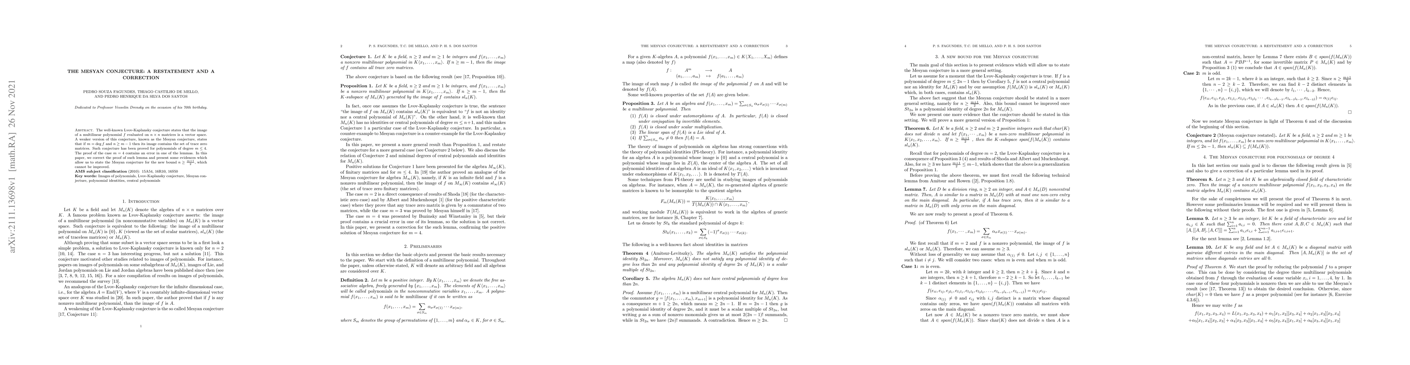 Thumbnail for The Mesyan Conjecture: a restatement and a correction