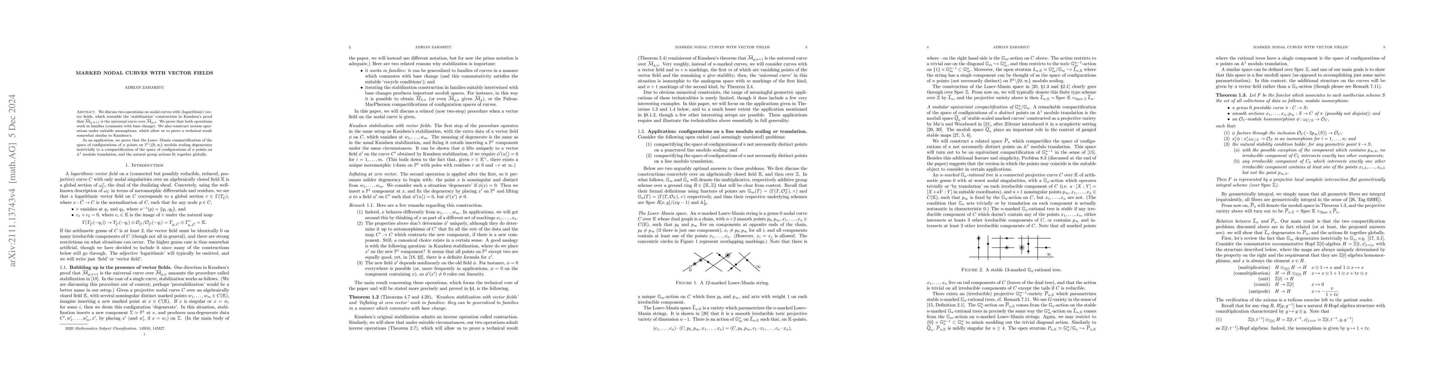 Thumbnail for Marked nodal curves with vector fields