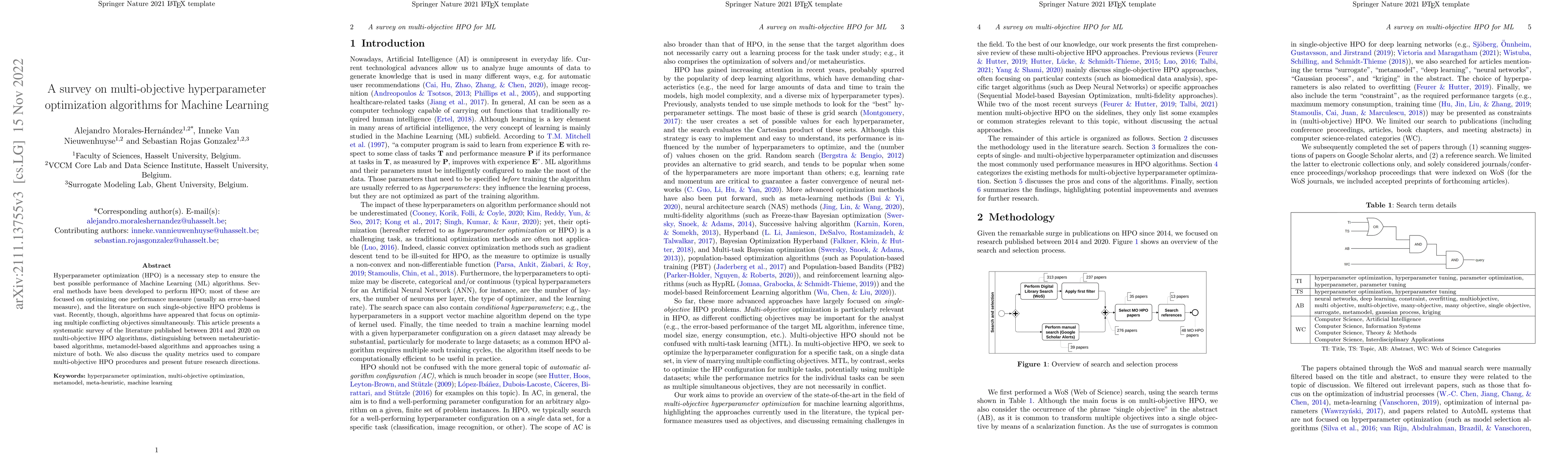 Thumbnail for A survey on multi-objective hyperparameter optimization algorithms for
  Machine Learning