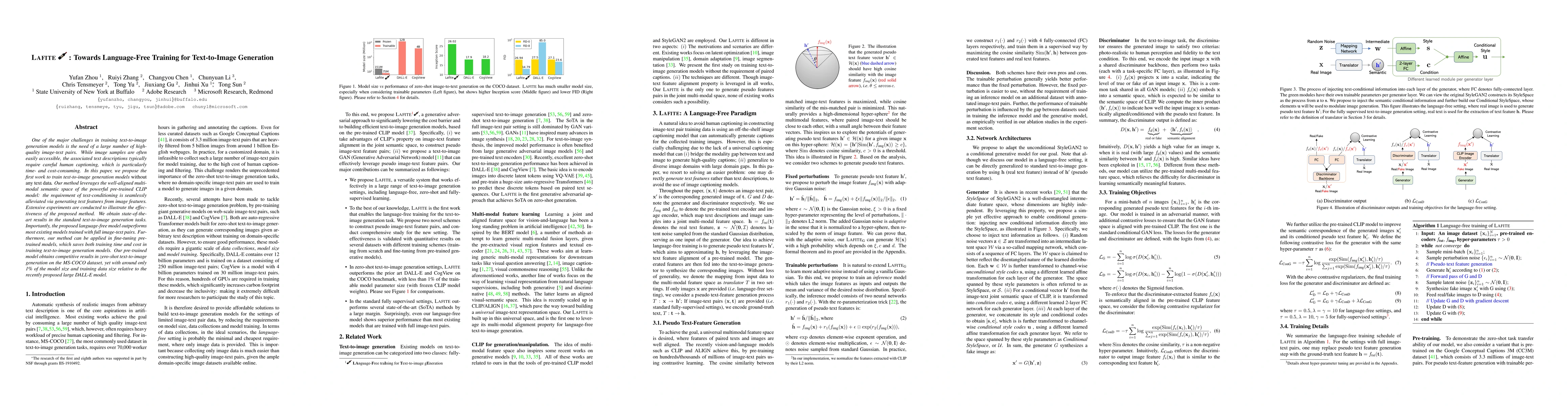 Thumbnail for LAFITE: Towards Language-Free Training for Text-to-Image Generation