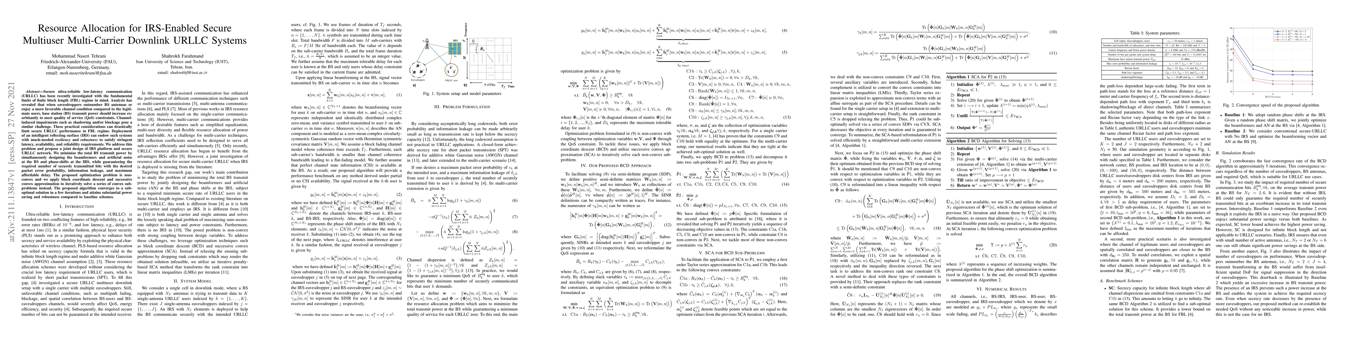 Thumbnail for Resource Allocation for IRS-Enabled Secure Multiuser Multi-Carrier
  Downlink URLLC Systems
