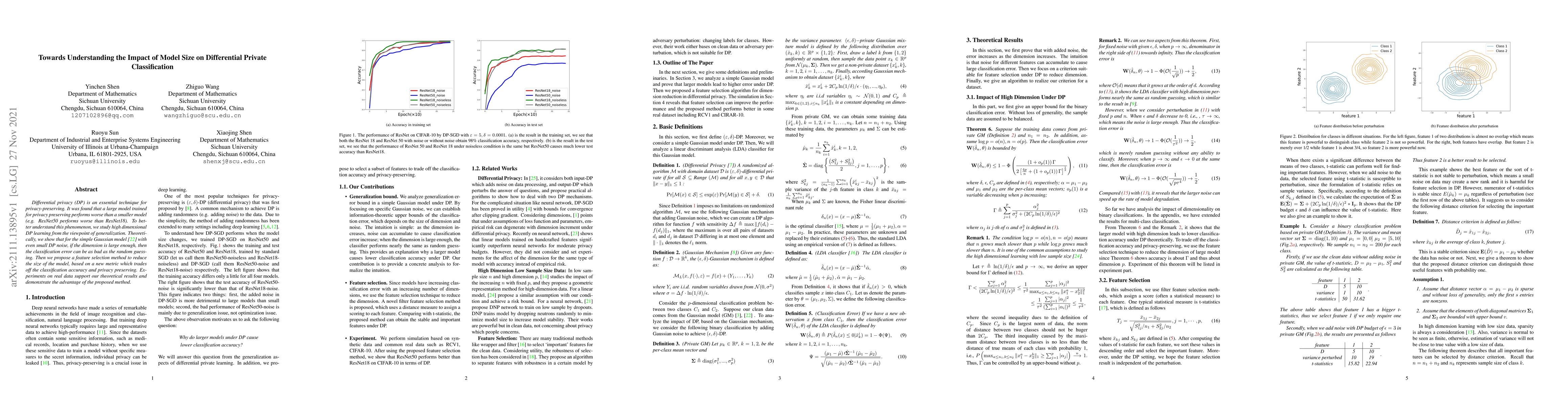 Thumbnail for Towards Understanding the Impact of Model Size on Differential Private
  Classification