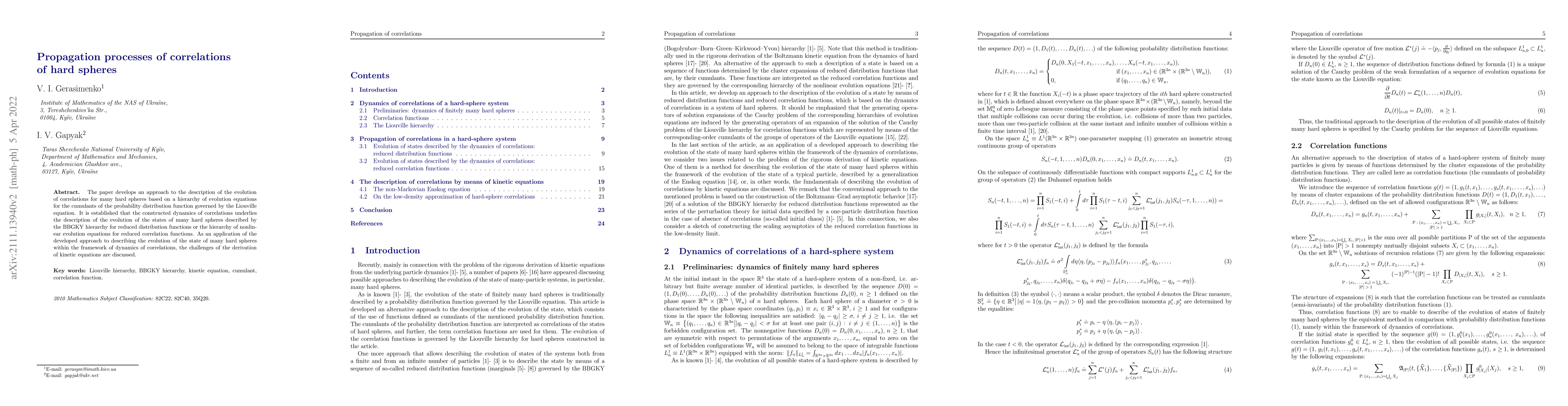 Thumbnail for Propagation processes of correlations of hard spheres