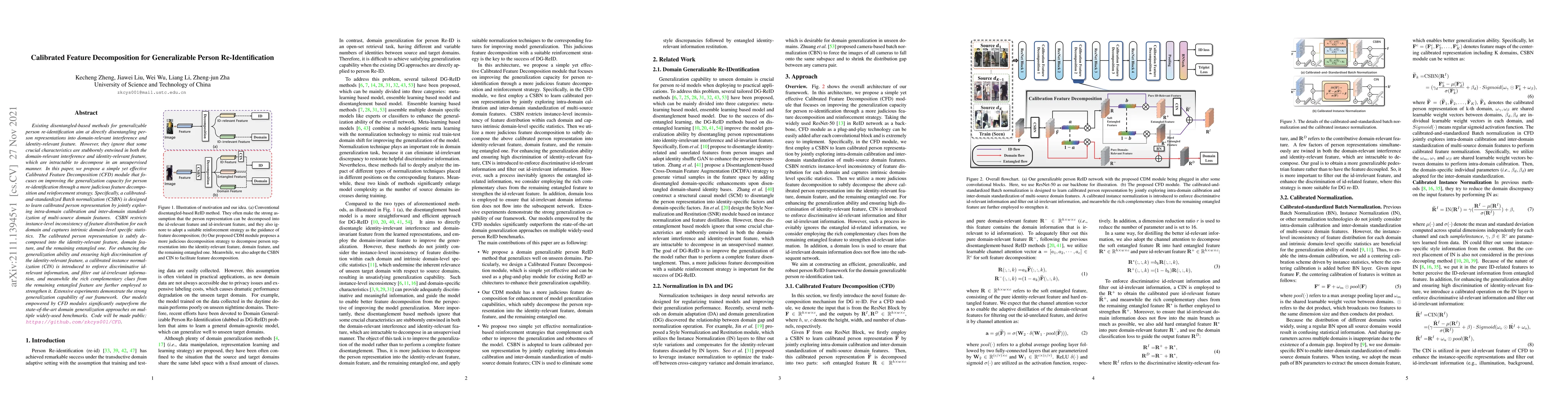 Thumbnail for Calibrated Feature Decomposition for Generalizable Person
  Re-Identification