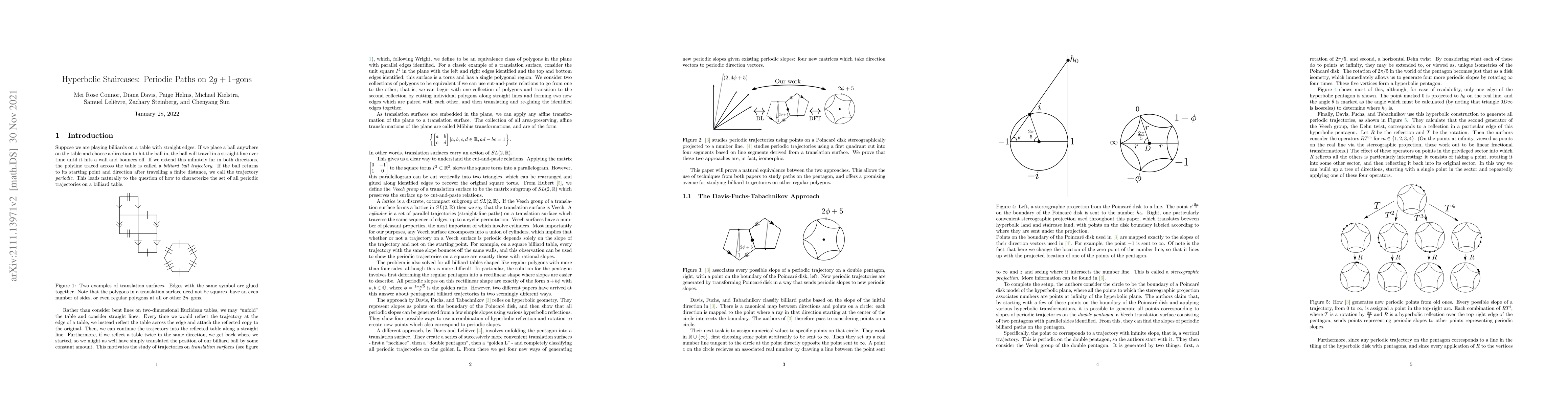 Thumbnail for Hyperbolic Staircases: Periodic Paths on $2g+1$-gons