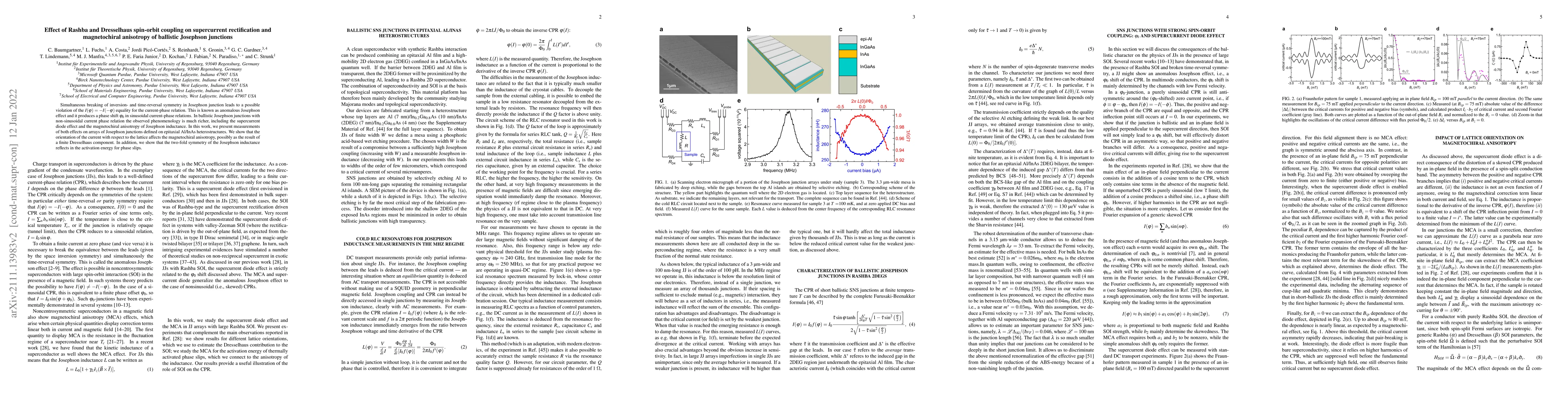Thumbnail for Effect of Rashba and Dresselhaus spin-orbit coupling on supercurrent
  rectification and magnetochiral anisotropy of ballistic Josephson junctions