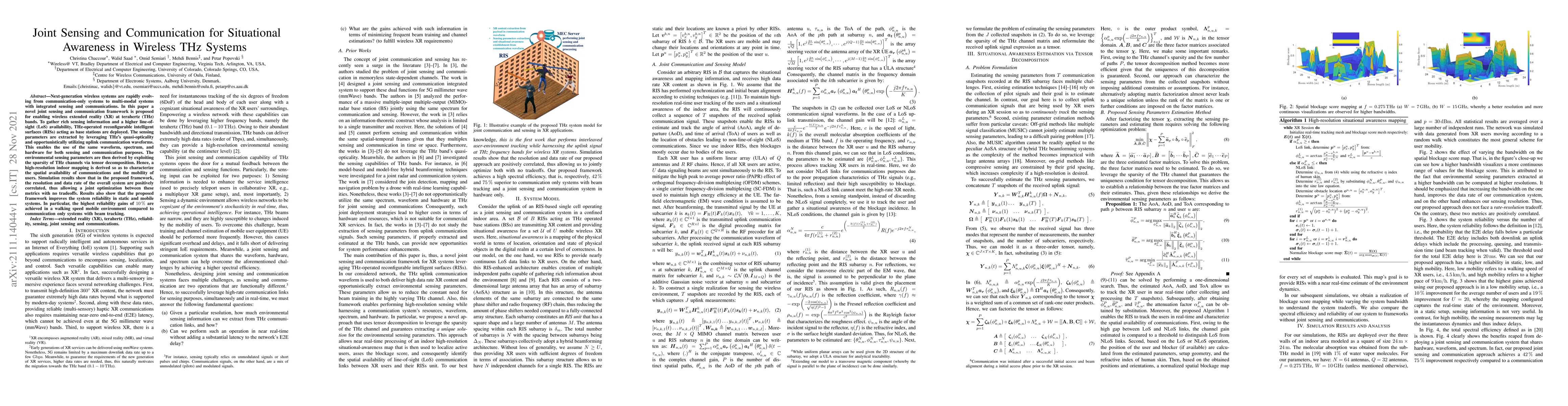Thumbnail for Joint Sensing and Communication for Situational Awareness in Wireless
  THz Systems