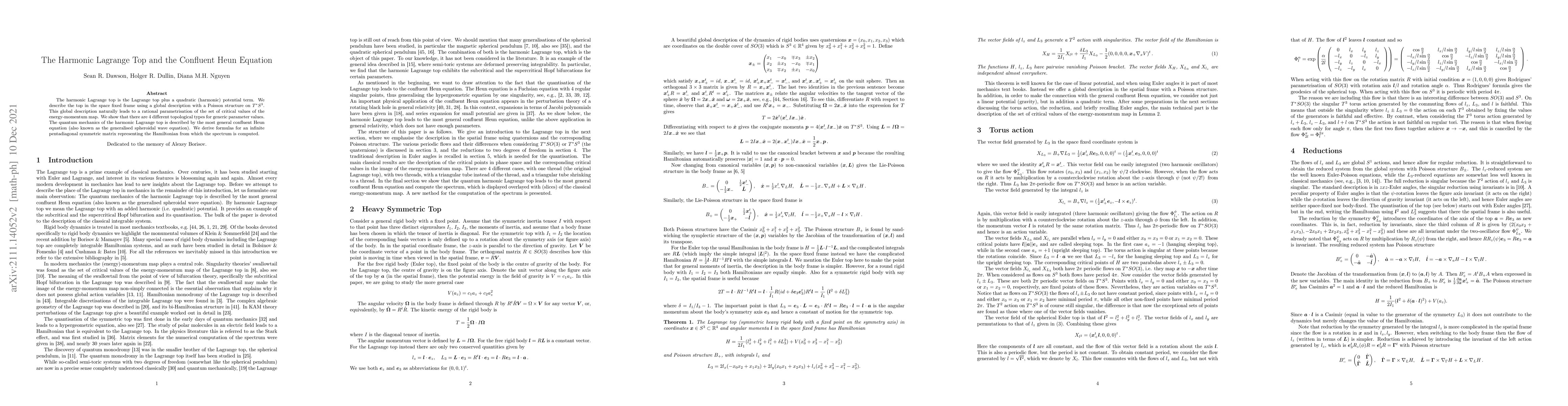 Thumbnail for The Harmonic Lagrange Top and the Confluent Heun Equation