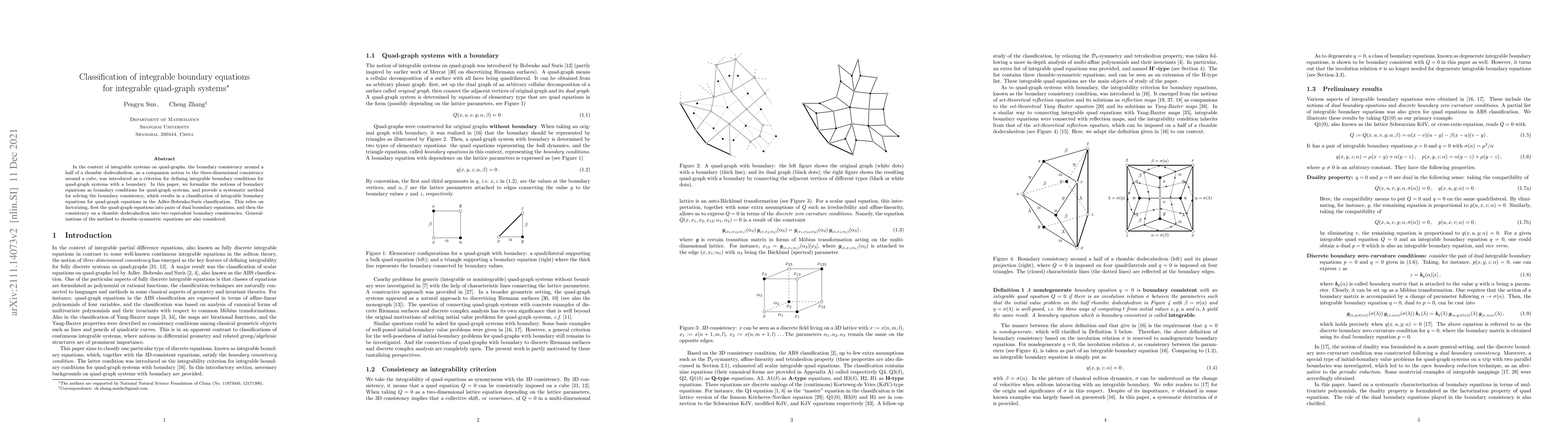 Thumbnail for Classification of integrable boundary equations for integrable
  quad-graph systems
