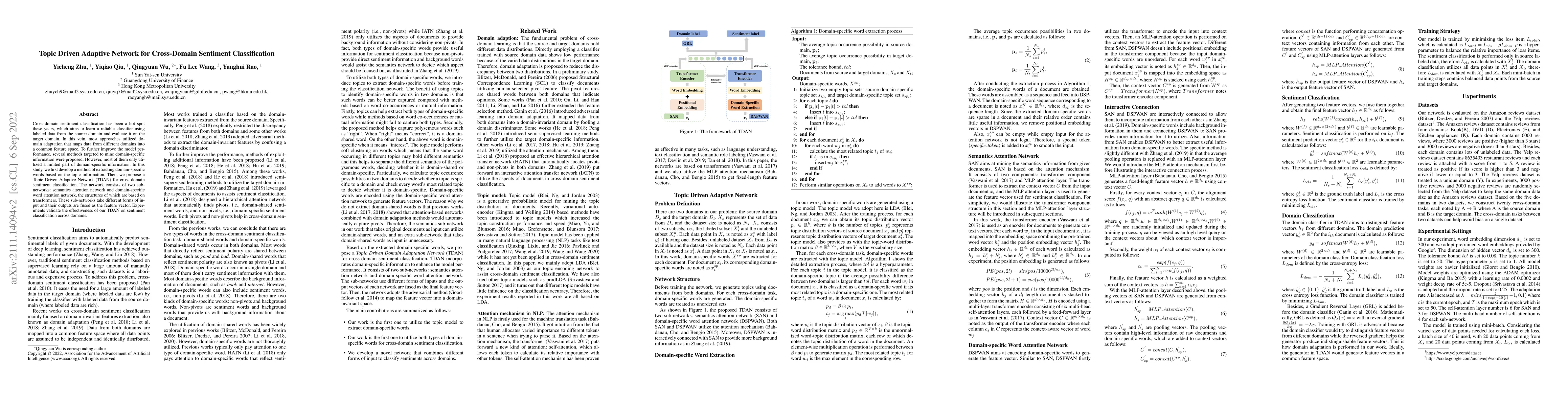 Thumbnail for Topic Driven Adaptive Network for Cross-Domain Sentiment Classification