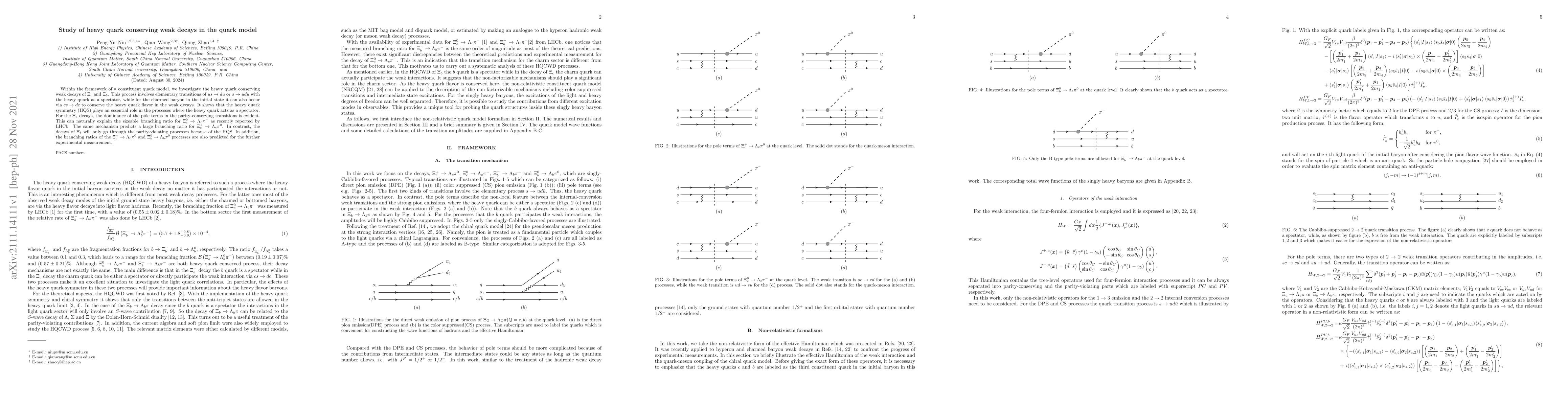 Thumbnail for Study of heavy quark conserving weak decays in the quark model