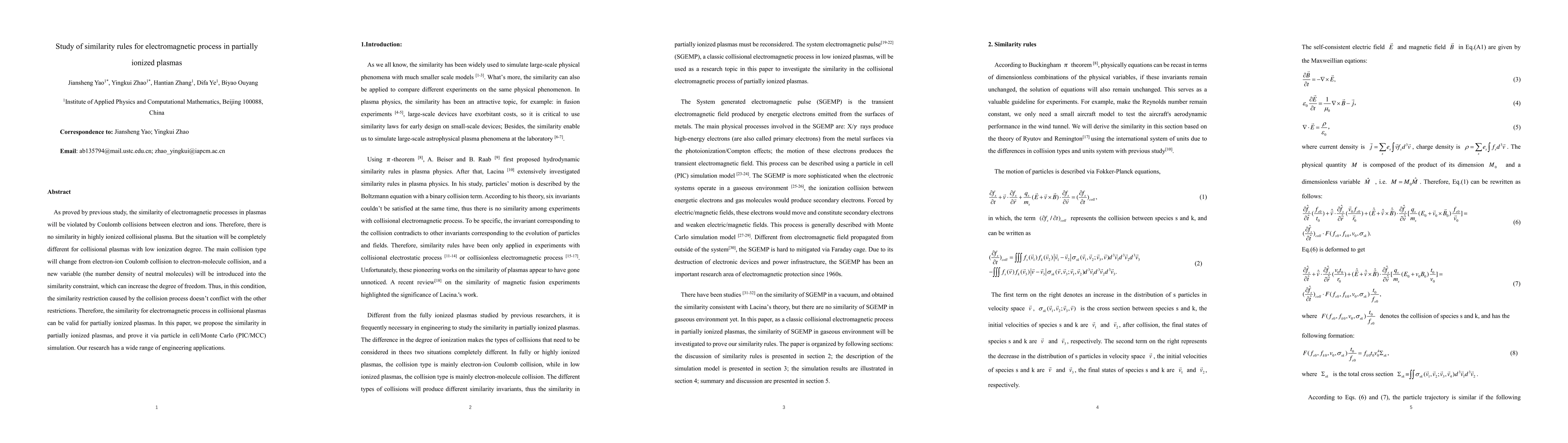 Thumbnail for Study of similarity rules for electromagnetic process in partially
  ionized plasmas