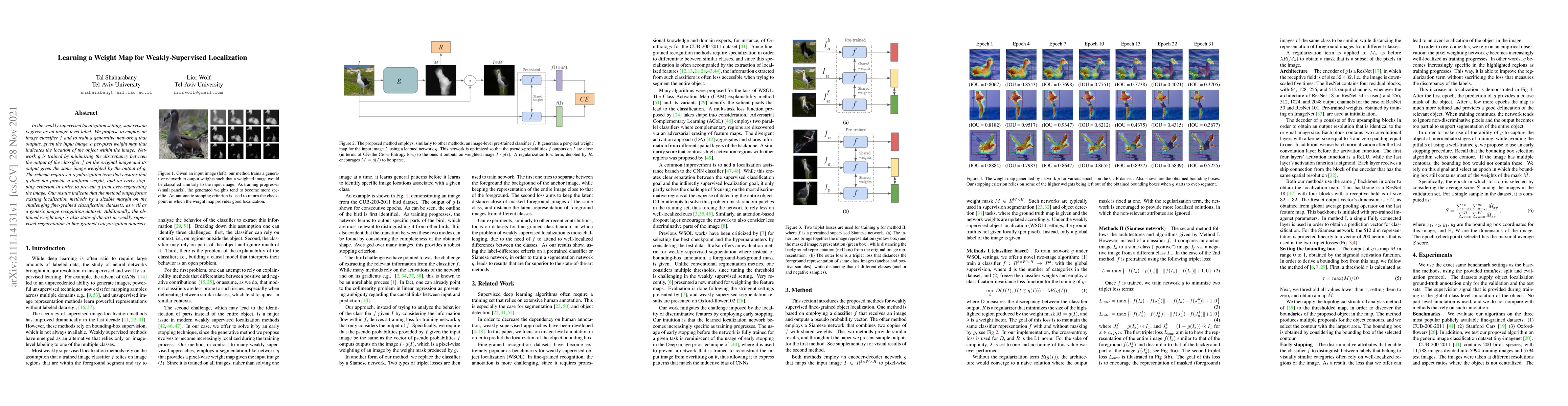 Thumbnail for Learning a Weight Map for Weakly-Supervised Localization