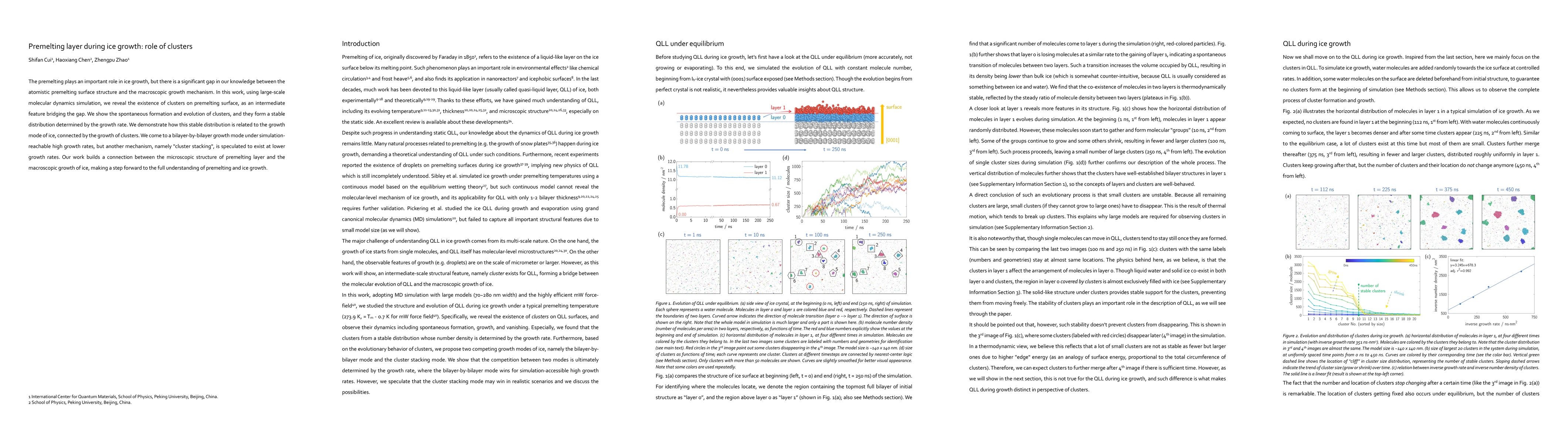 Thumbnail for Premelting layer during ice growth: role of clusters