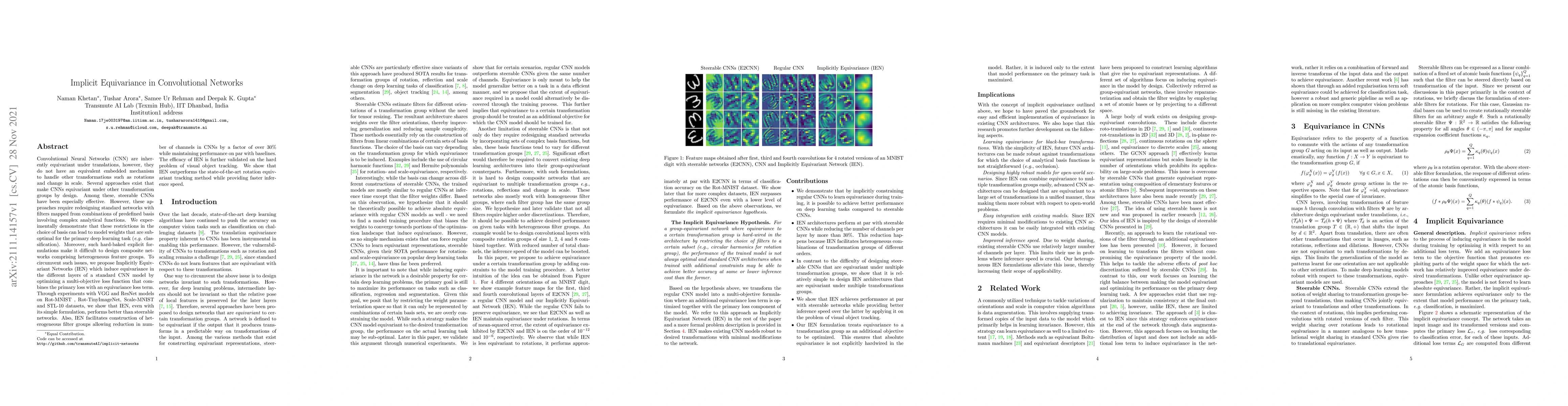 Thumbnail for Implicit Equivariance in Convolutional Networks