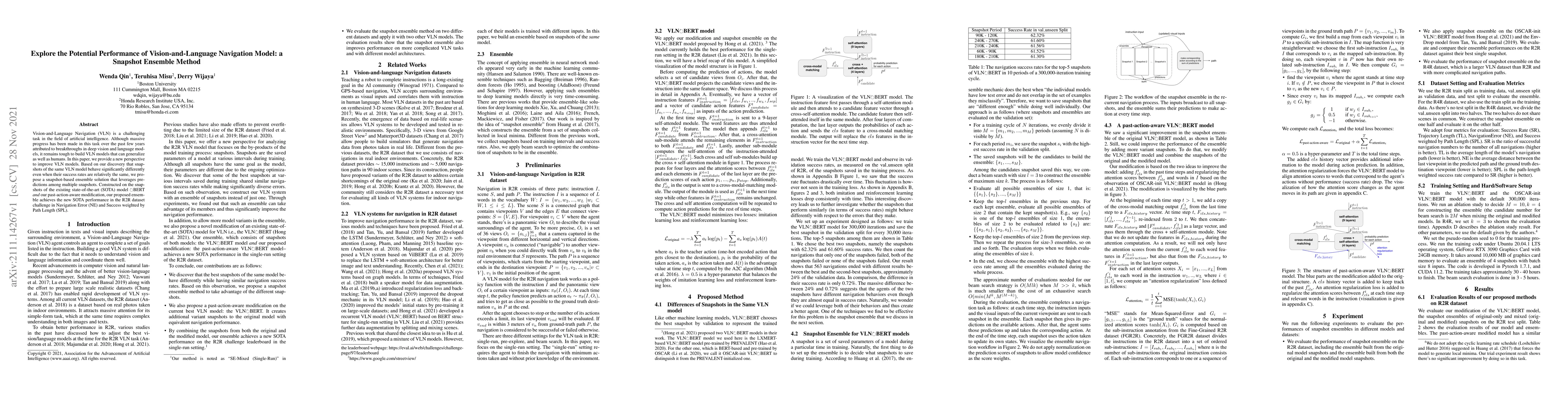 Thumbnail for Explore the Potential Performance of Vision-and-Language Navigation
  Model: a Snapshot Ensemble Method