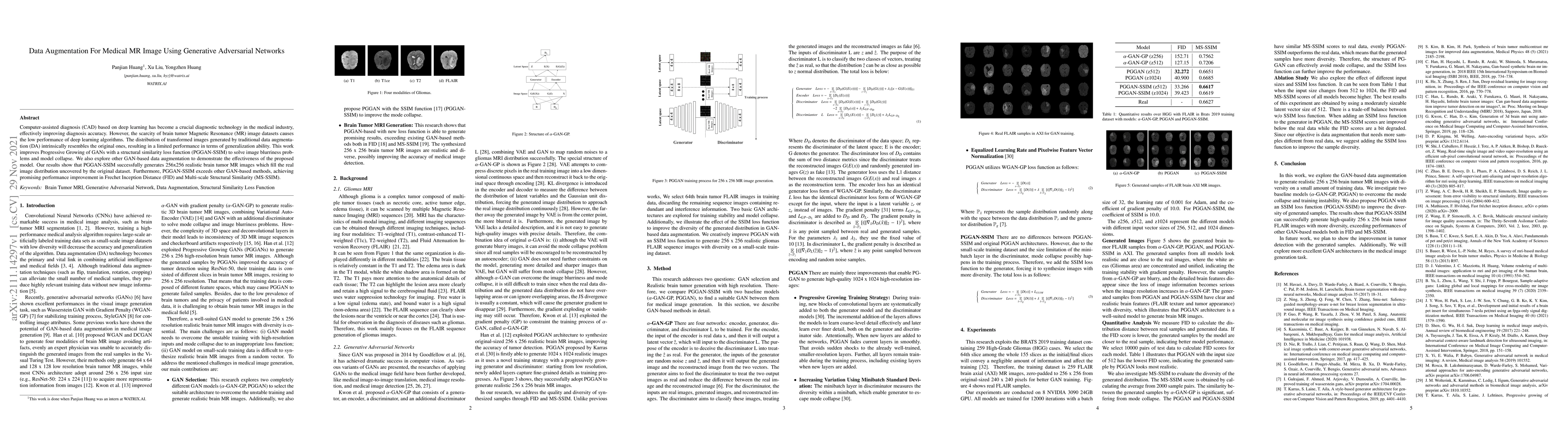 Thumbnail for Data Augmentation For Medical MR Image Using Generative Adversarial
  Networks