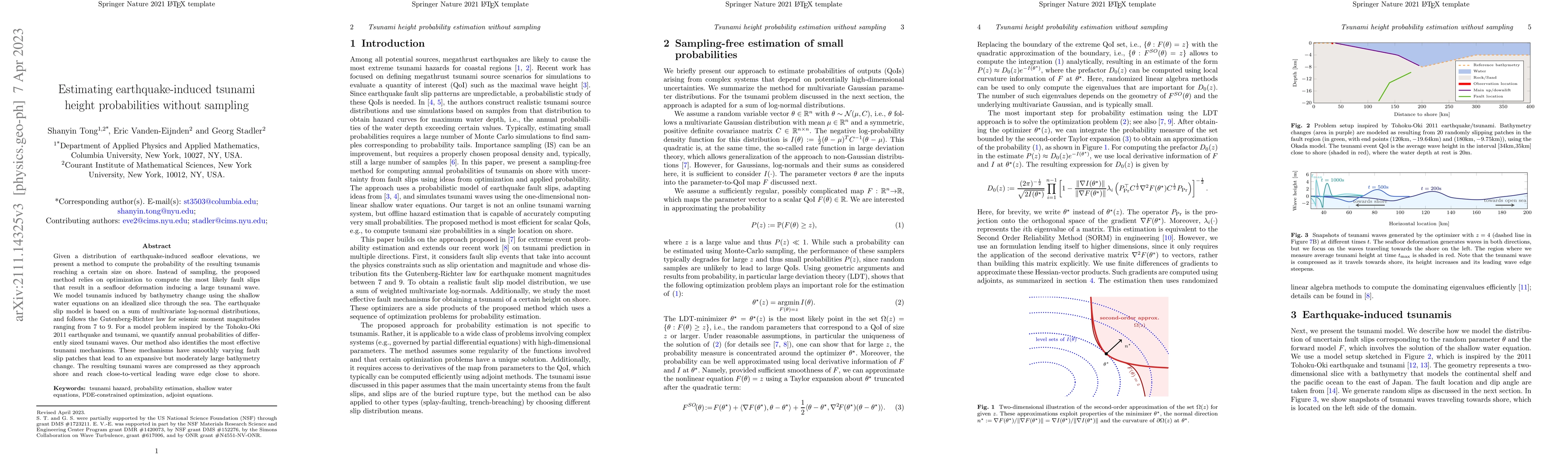 Thumbnail for Estimating earthquake-induced tsunami height probabilities without
  sampling