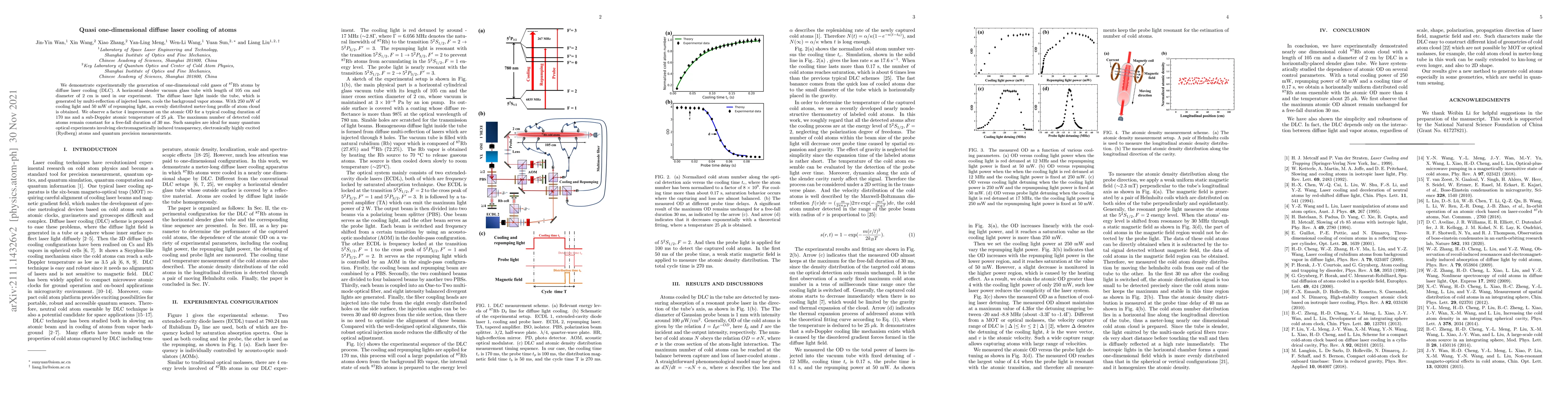 Thumbnail for Quasi one-dimensional diffuse laser cooling of atoms